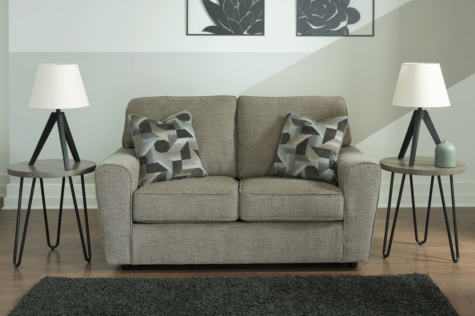 Cascilla Pewter Chenille Loveseat