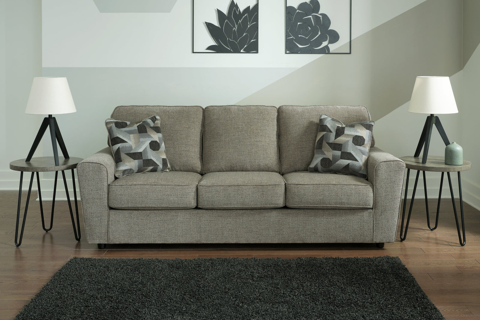 Cascilla Pewter Chenille Sofa