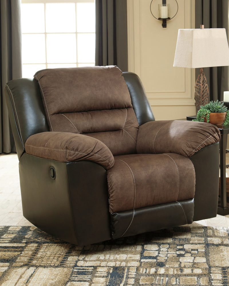 Earhart Chestnut Microfiber Recliner