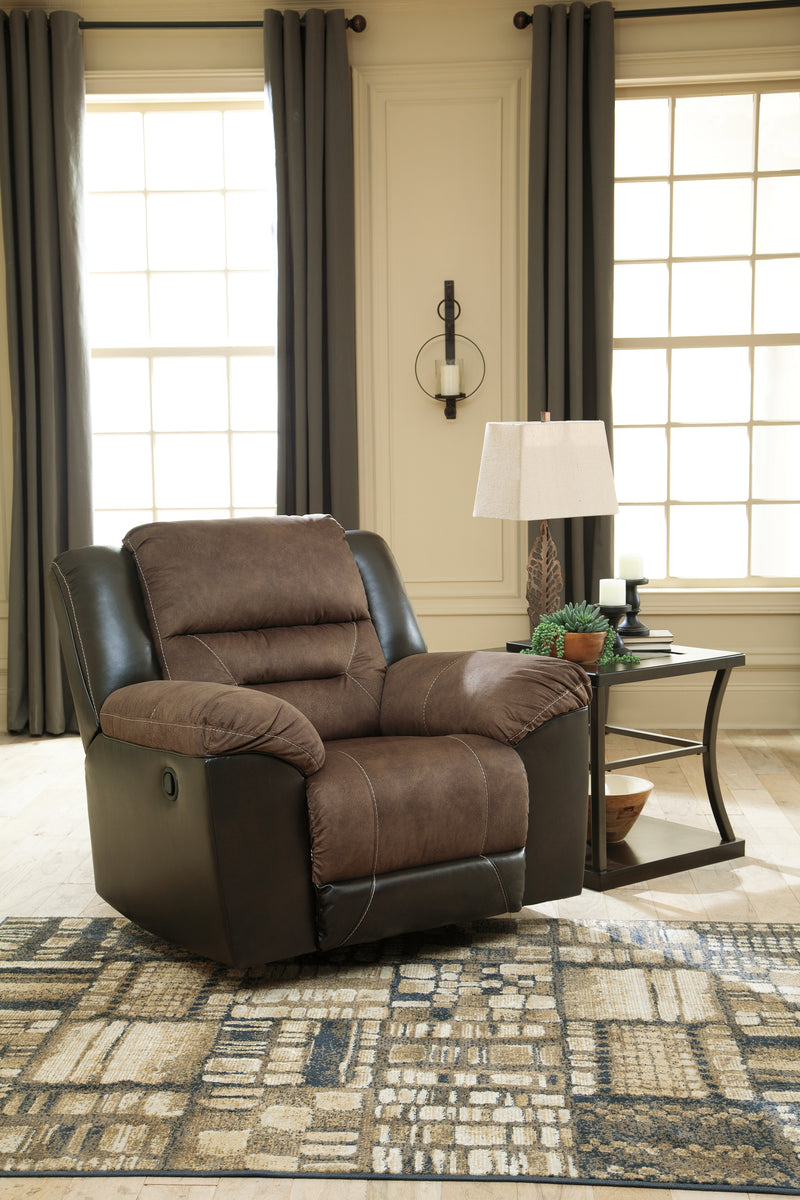 Earhart Chestnut Microfiber Recliner