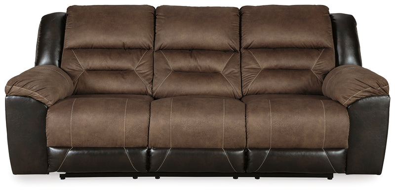 Earhart Chestnut Microfiber Reclining Sofa