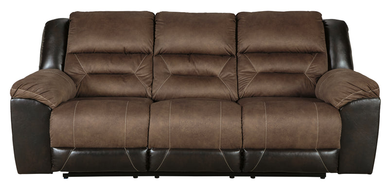 Earhart Chestnut Microfiber Reclining Sofa