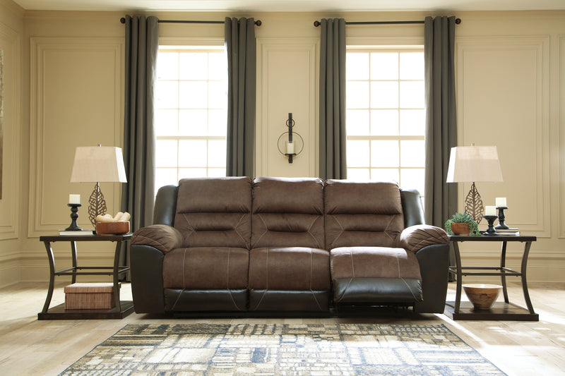 Earhart Slate Microfiber Reclining Sofa