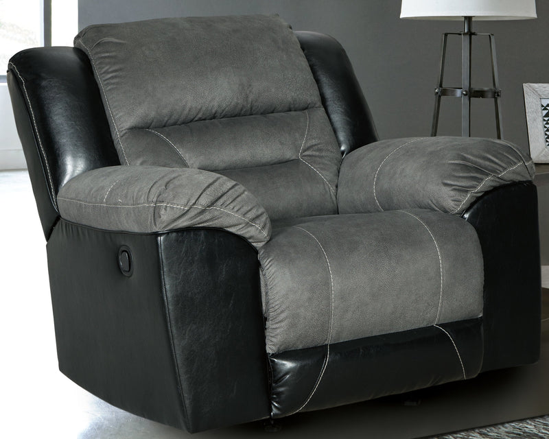 Earhart Slate Microfiber Recliner