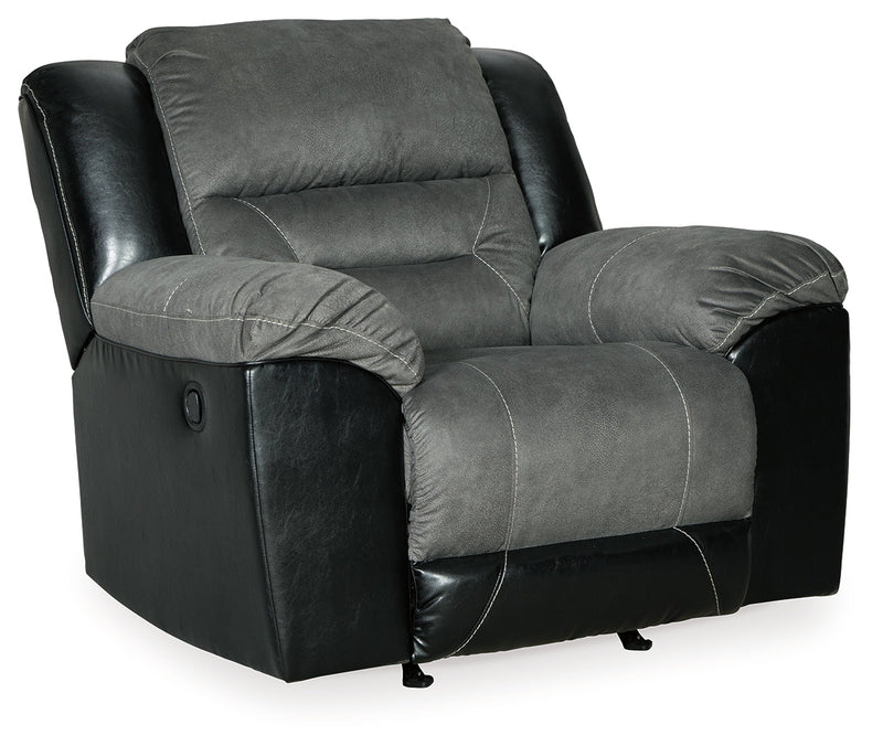 Earhart Slate Microfiber Recliner