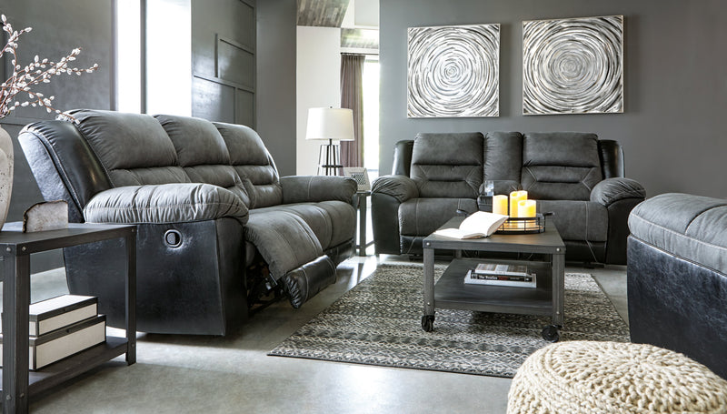 Earhart Slate Microfiber Reclining Sofa