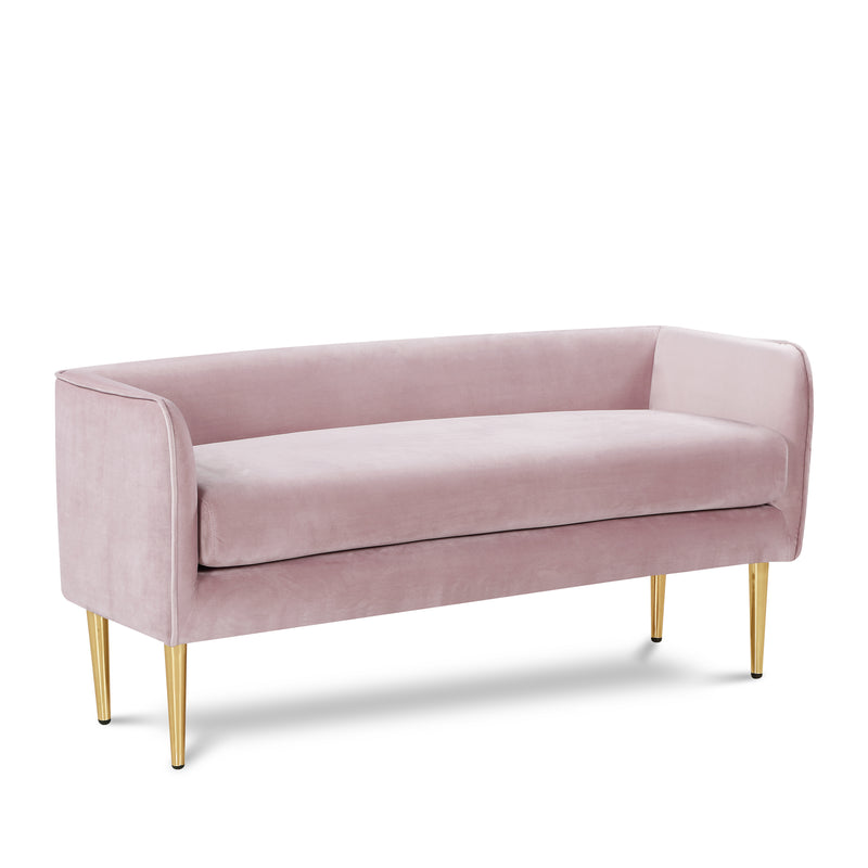 Audrey Pink Velvet Bench