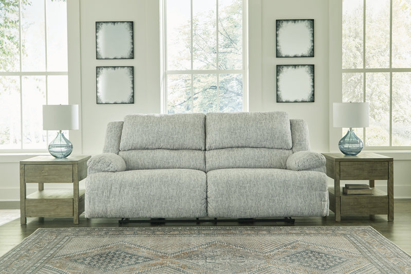 Mcclelland Gray Chenille Reclining Sofa