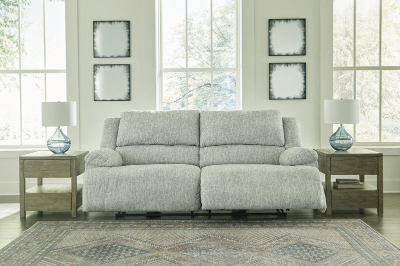 Mcclelland Gray Chenille Power Reclining Sofa