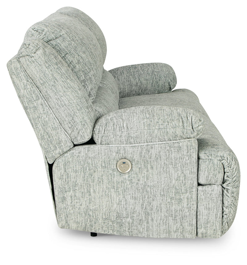 Mcclelland Gray Chenille Power Reclining Sofa