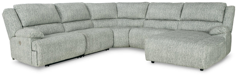 Mcclelland Gray 5-Piece Power Reclining Sectional With Chaise