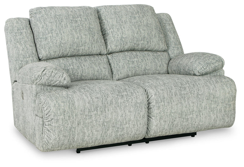 Mcclelland Gray Chenille Power Reclining Loveseat