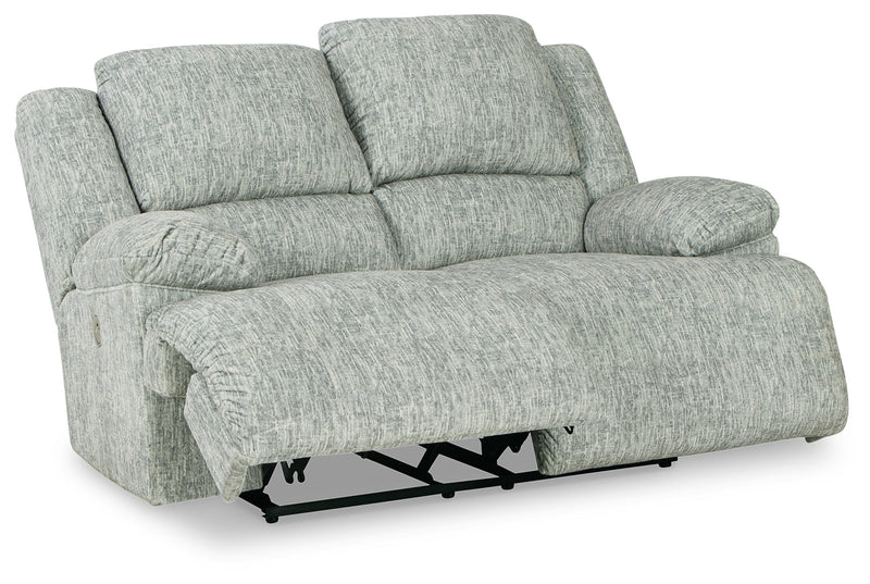 Mcclelland Gray Chenille Power Reclining Loveseat