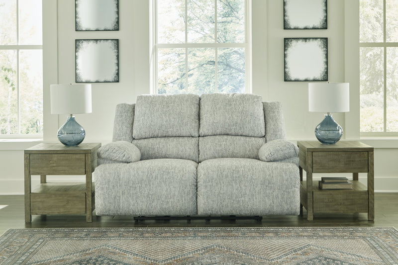 Mcclelland Gray Chenille Power Reclining Loveseat