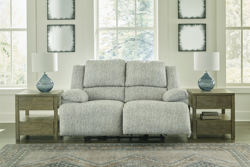 Mcclelland Gray Chenille Power Reclining Loveseat