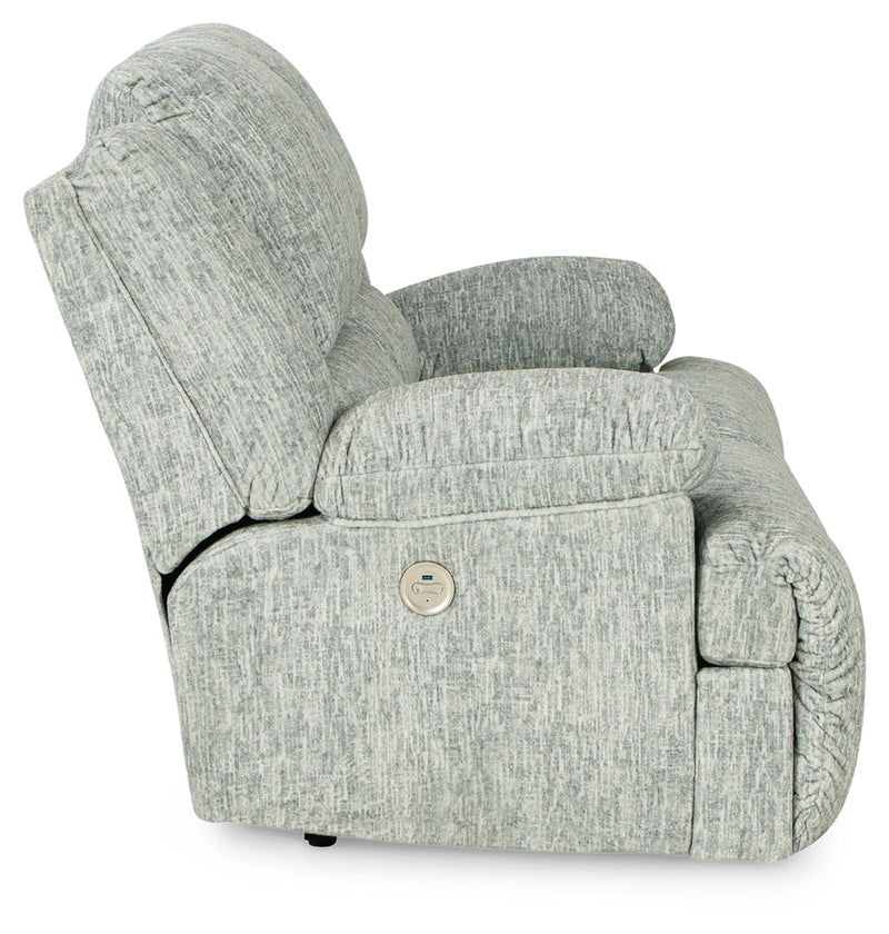 Mcclelland Gray Chenille Power Reclining Loveseat