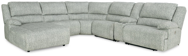 Mcclelland Gray 6-Piece Power Reclining Sectional With Chaise