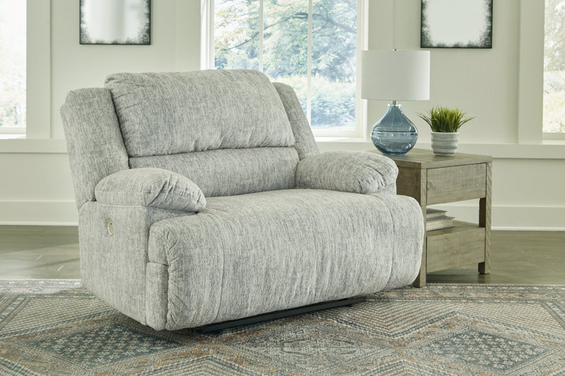 Mcclelland Gray Chenille Oversized Power Recliner