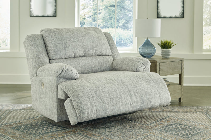 Mcclelland Gray Chenille Oversized Power Recliner