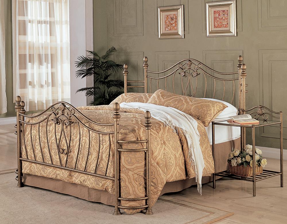 Sydney King Bed Antique Brushed Gold