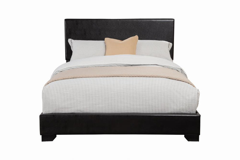 Conner King Upholstered Panel Bed Black