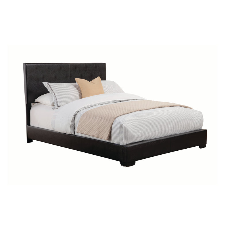 Conner King Upholstered Panel Bed Black