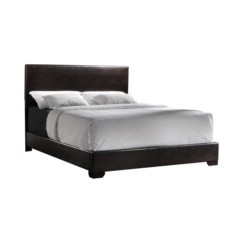 Conner Queen Upholstered Panel Bed Black