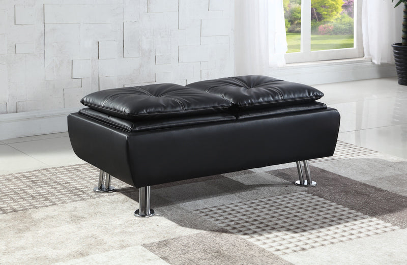 Dilleston Tufted Back Upholstered Sofa Bed Black