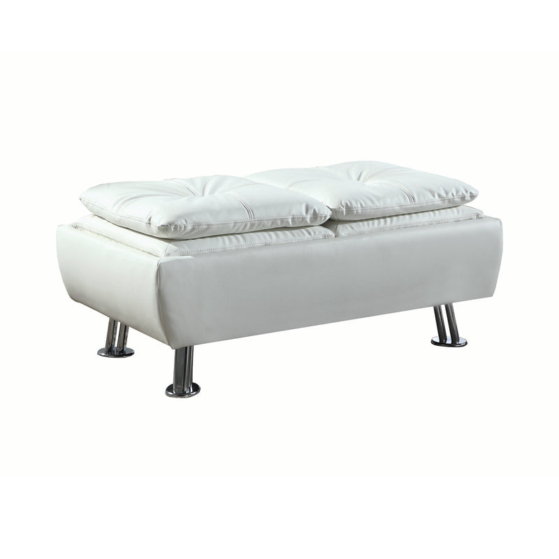 Dilleston Tufted Back Upholstered Sofa Bed White