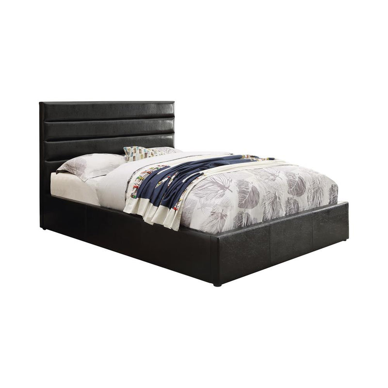 Riverbend King Upholstered Storage Bed Black