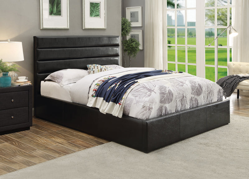 Riverbend King Upholstered Storage Bed Black