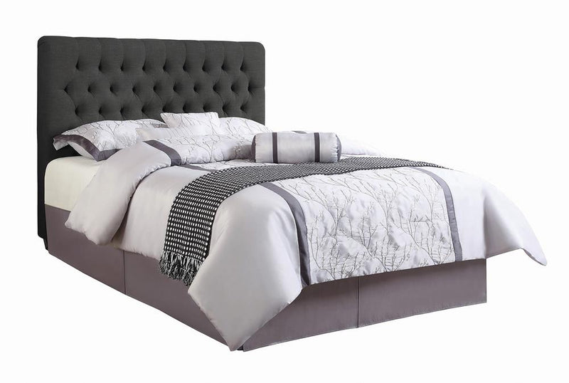 Chloe Tufted Upholstered King Bed Charcoal