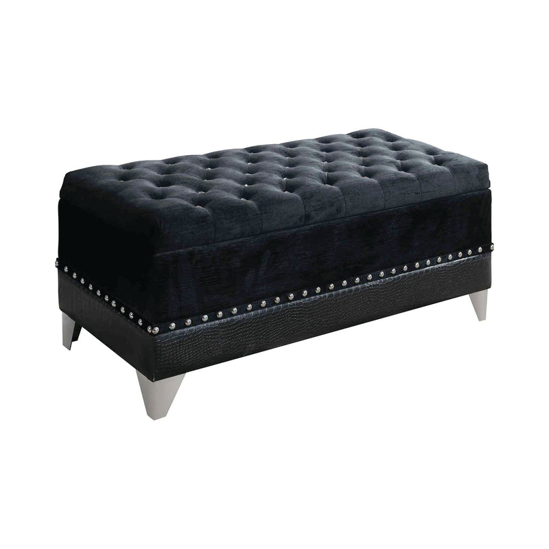 Barzini King Upholstered Bed Black And Grey