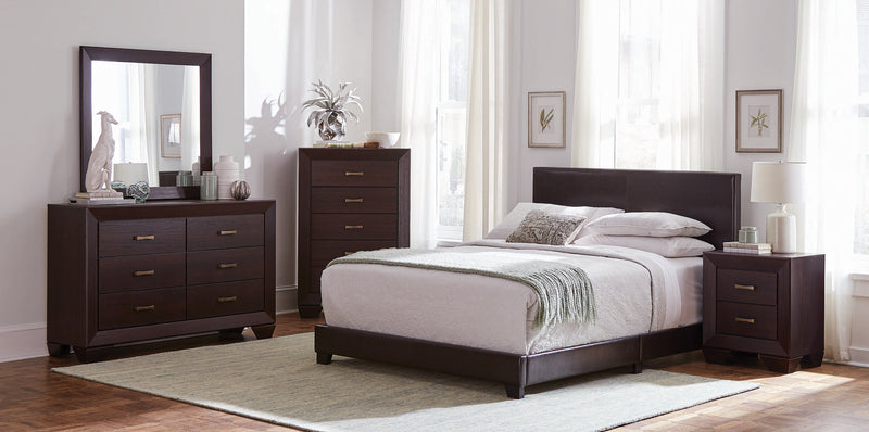 Dorian Upholstered King Bed Brown