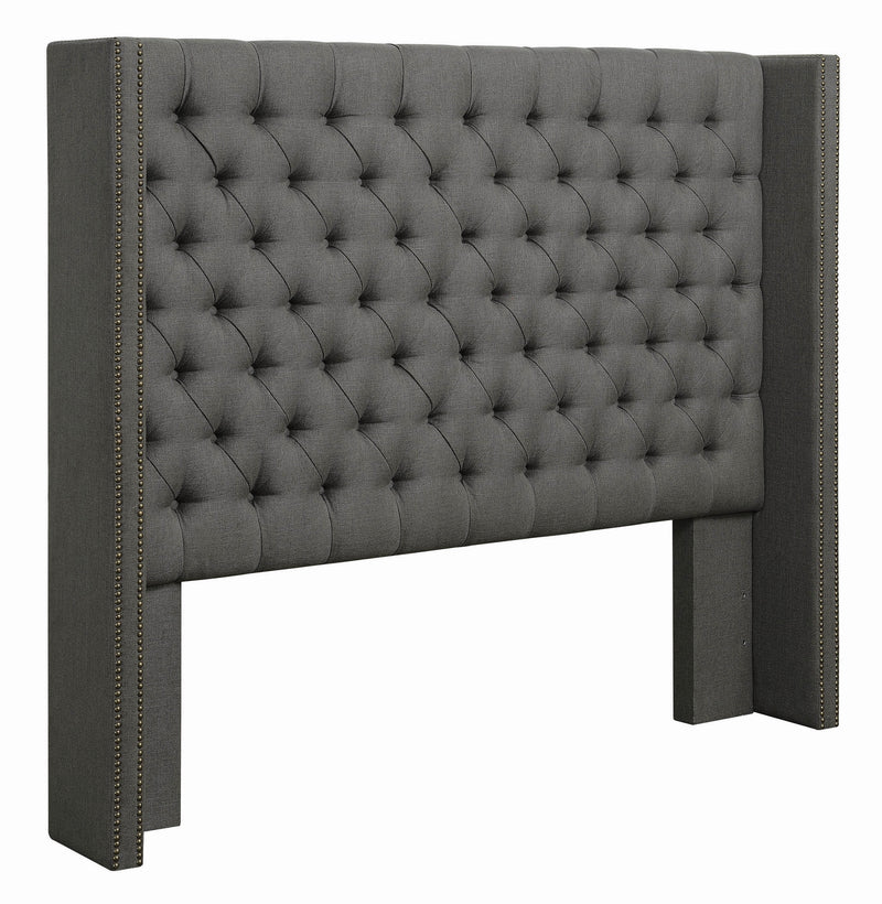 Bancroft Demi wing Upholstered Full Bed Grey