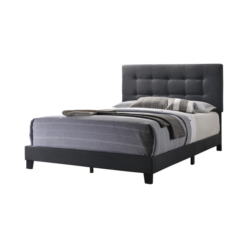 Mapes Tufted Upholstered King Bed Charcoal