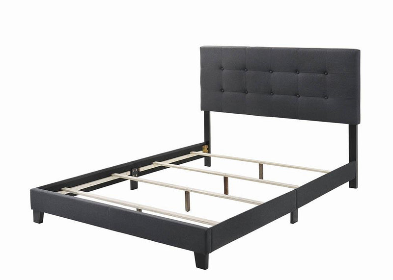 Mapes Tufted Upholstered King Bed Charcoal