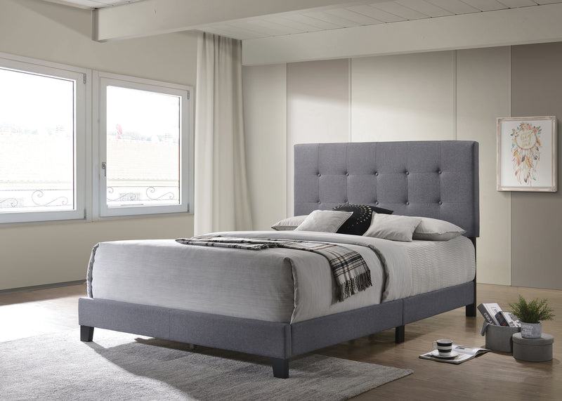 Mapes Tufted Upholstered King Bed Charcoal