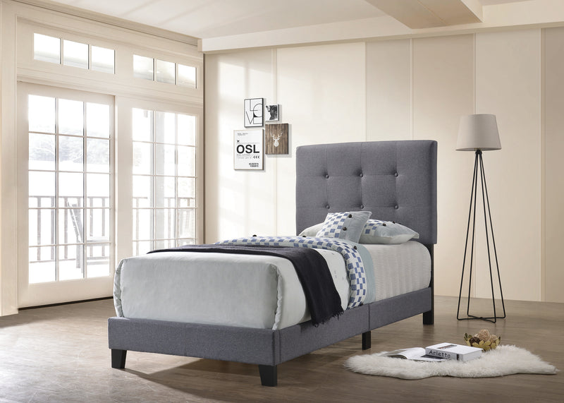 Mapes Tufted Upholstered King Bed Charcoal