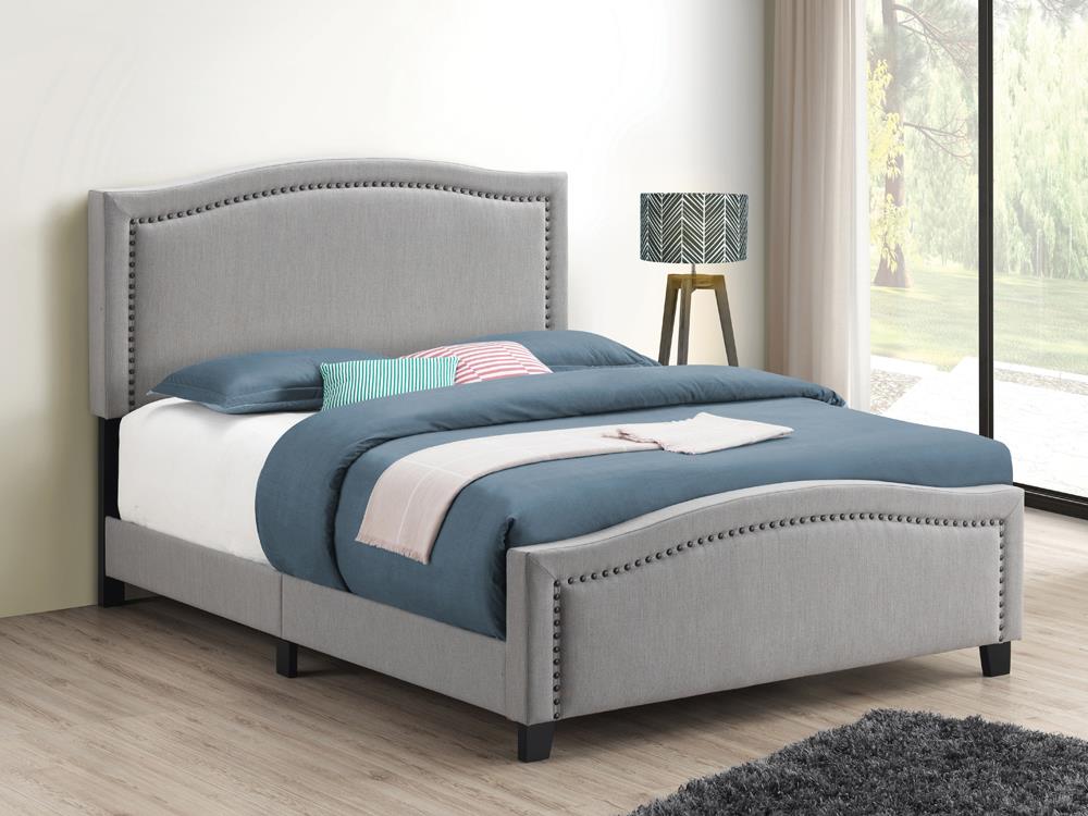 Hamden King Upholstered Panel Bed Mineral