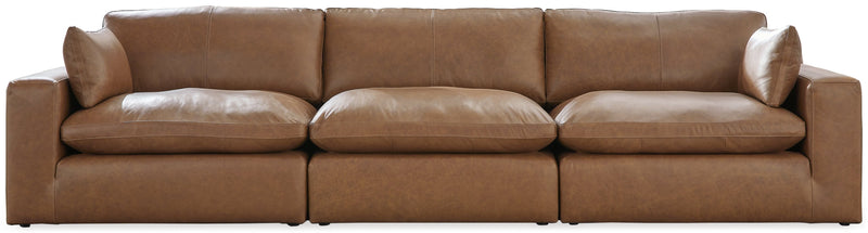 Emilia Caramel 3-Piece Sectional Sofa