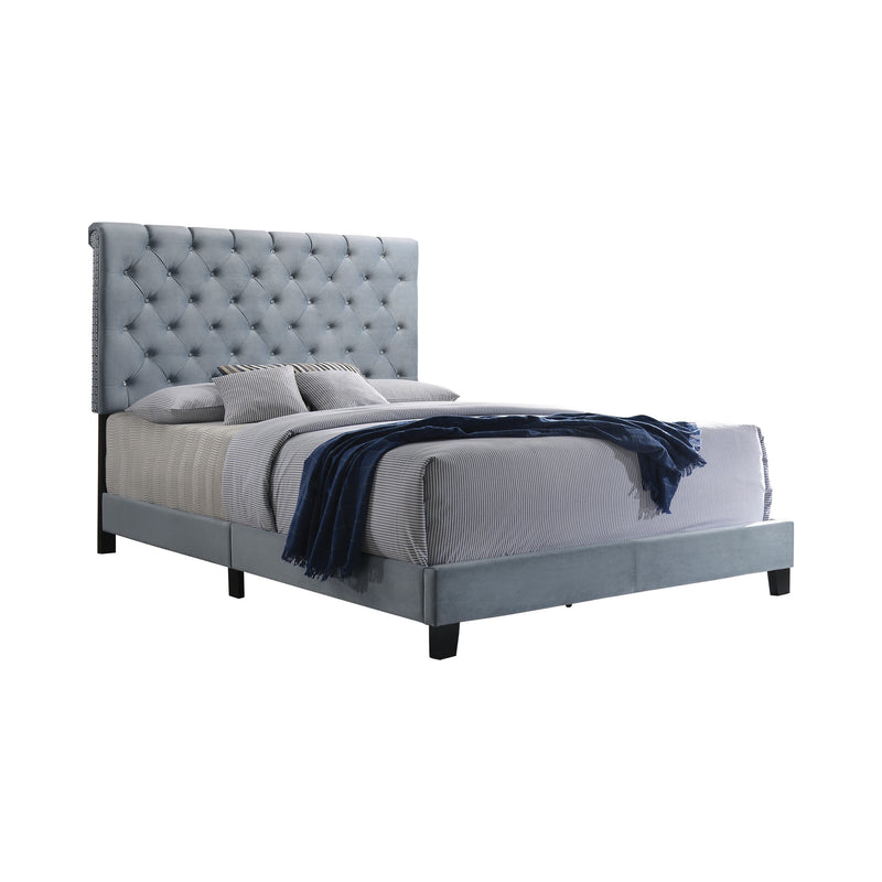 Warner King Upholstered Bed Grey