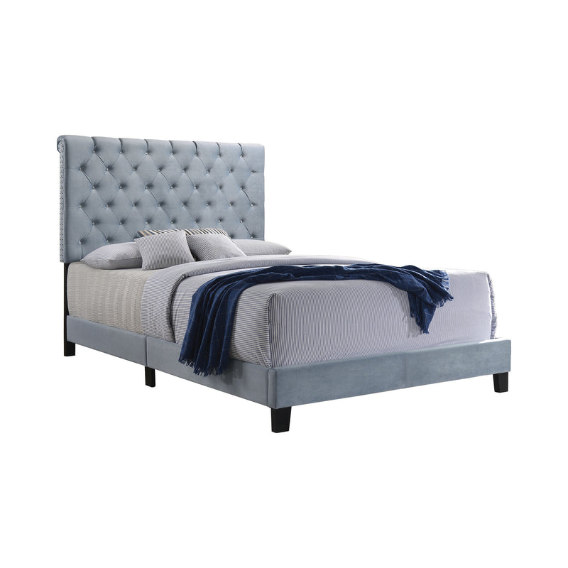 Warner King Upholstered Bed Grey