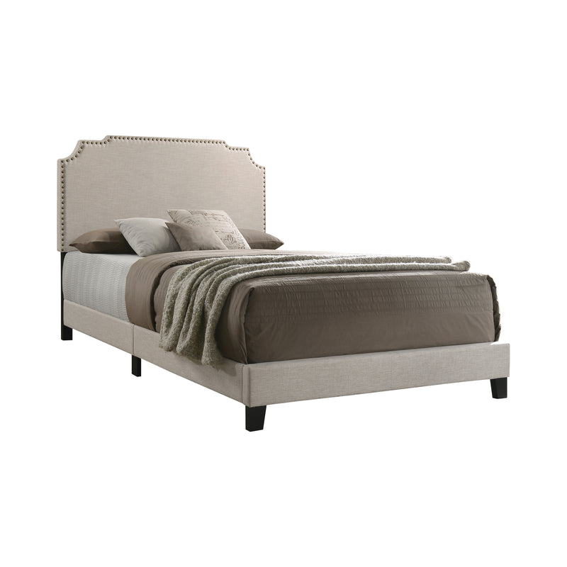 Tamarac Upholstered Nailhead King Bed Grey