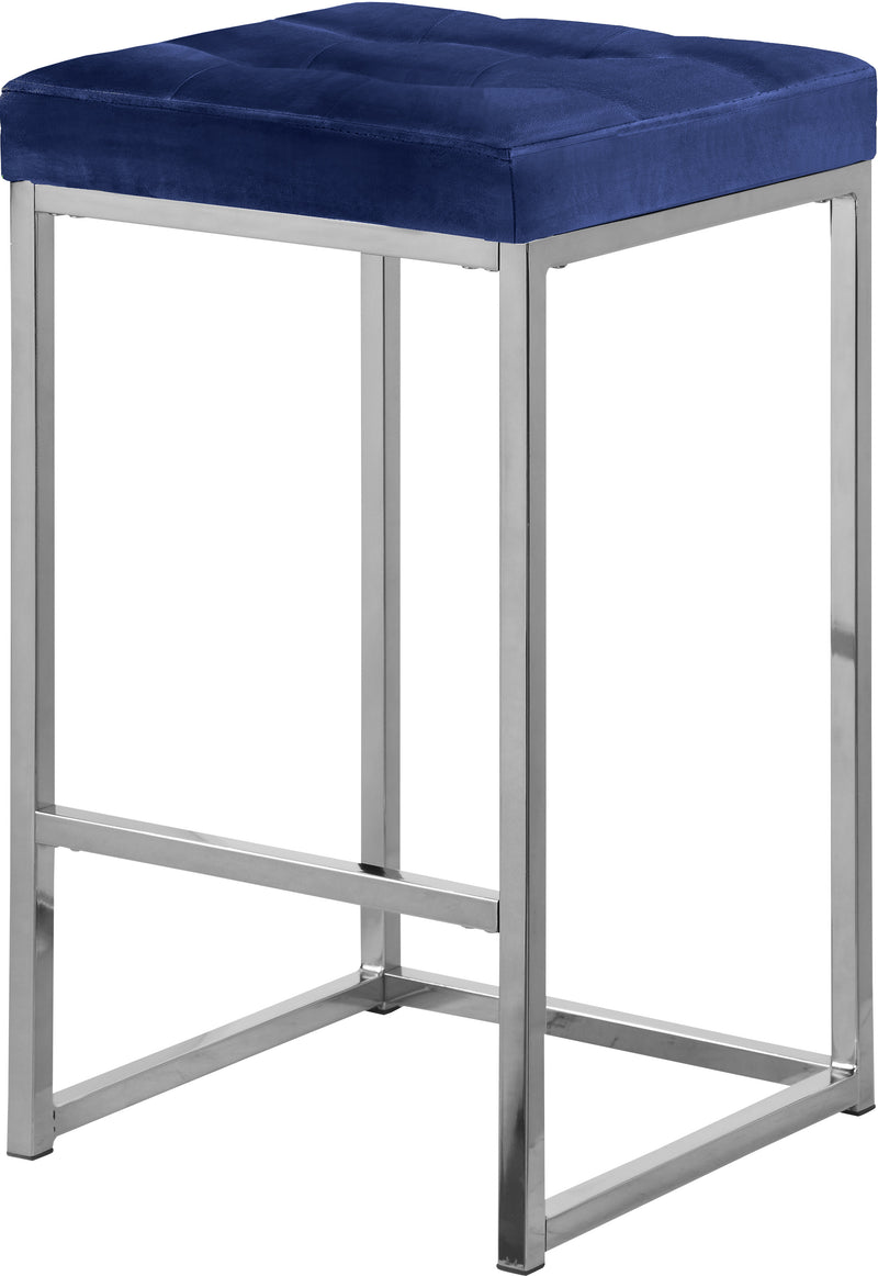 Nicola Blue Velvet Counter Stool 904Navy-c