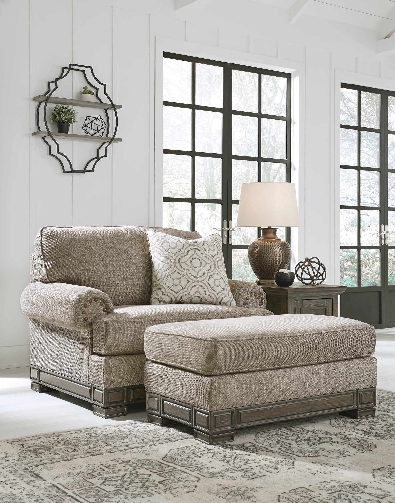 Einsgrove Sandstone Chair And Ottoman