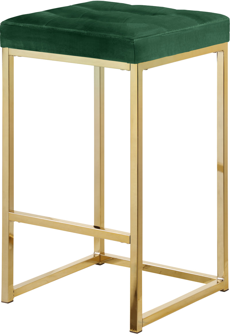 Nicola Green Velvet Counter Stool