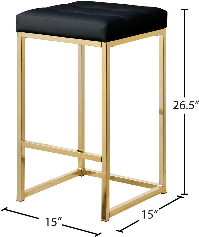 Nicola Black Faux Leather Counter Stool 907Black-c