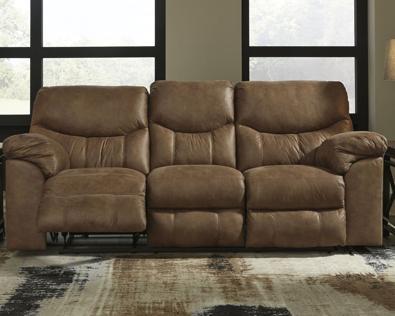 Boxberg Bark Faux Leather Reclining Sofa