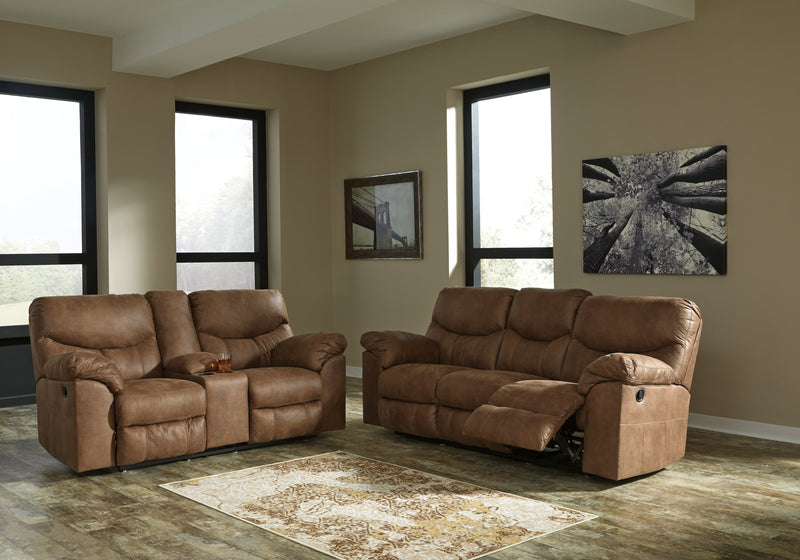 Boxberg Bark Faux Leather Reclining Sofa